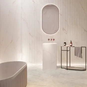 Dahia Decor Gold Marble Effect Matt Ceramic Wall Tile 100x33.3cm