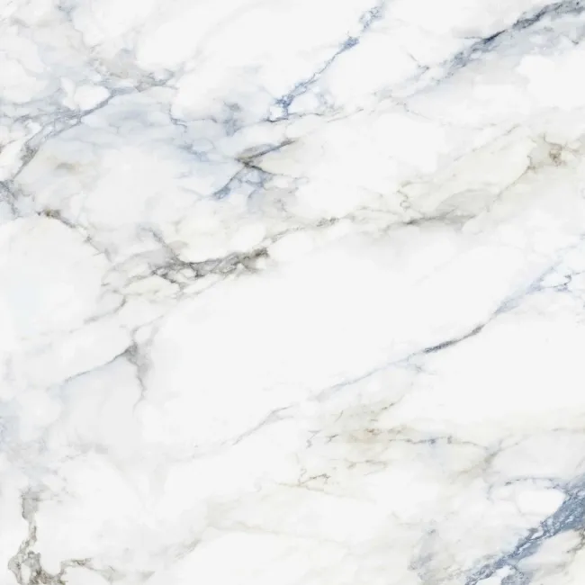 Mare Blue Marble Effect Large Polished Porcelain Tile 120x120cm