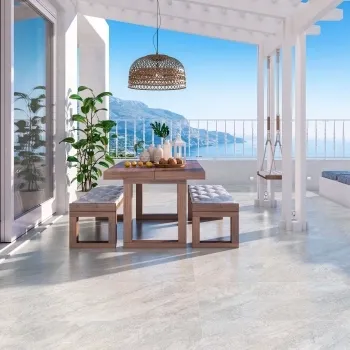 Quartz Stone Effect White Large Anti Slip Porcelain Tile 120x60cm