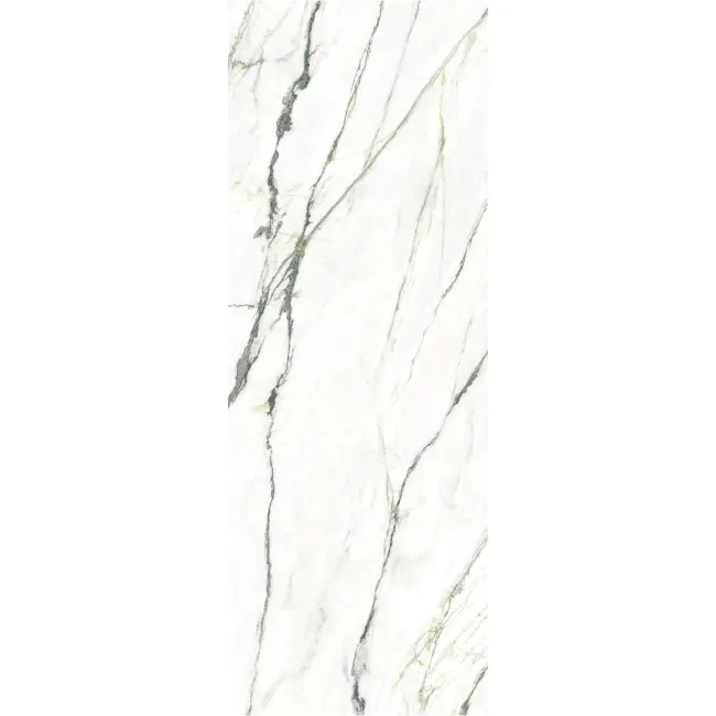 Macha Green Marble Effect Large Polished Porcelain Slab 275x100cm