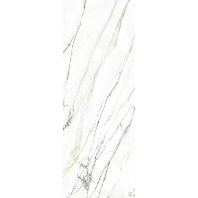 Macha Green Marble Effect Large Polished Porcelain Slab 275x100cm