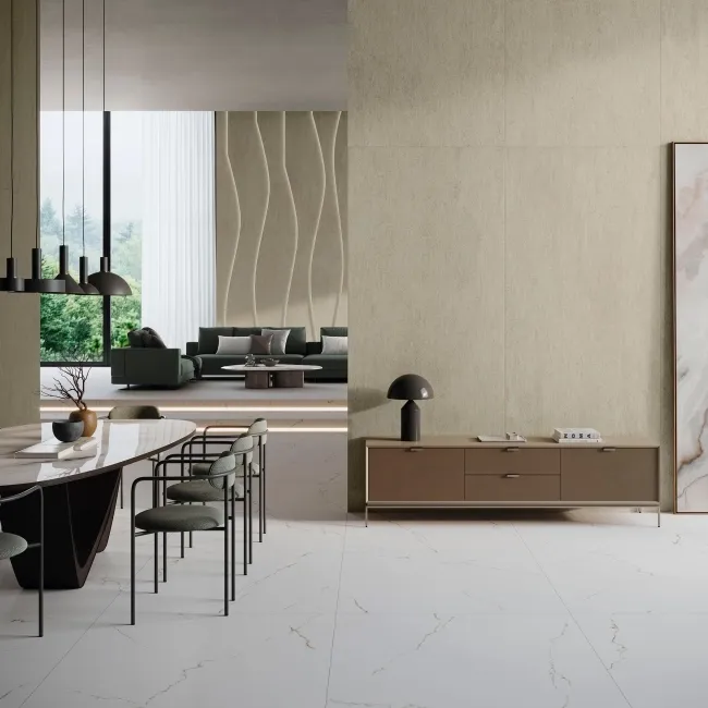 Dama Sand Stone Effect Large Matt Porcelain Slab 280x120cm