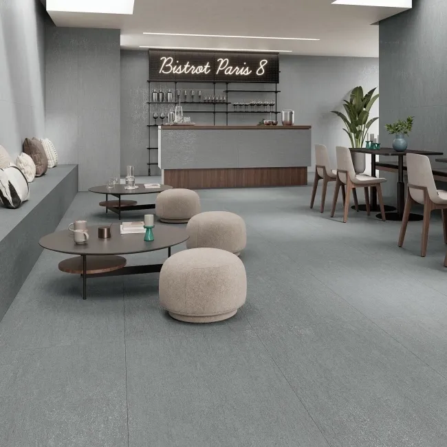 Dama Graphite Stone Effect Large Matt Porcelain Tile 120x59.5cm