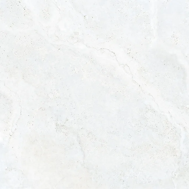 Keith Polar White Travertine Effect Large Matt Porcelain Tile 120x120cm
