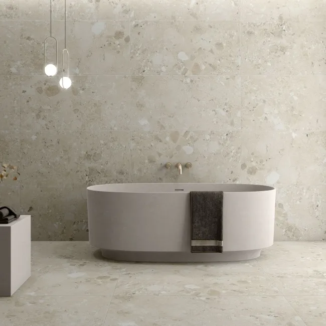 Ura Natural Terrazzo Effect Large Matt Porcelain Tile 120x60cm