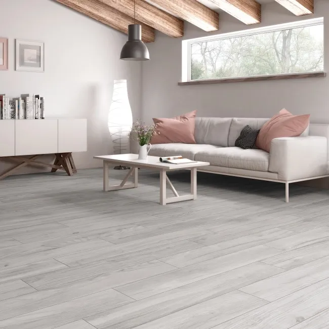 Bolzano Grey Wood Effect Matt Porcelain Tile 120x20cm