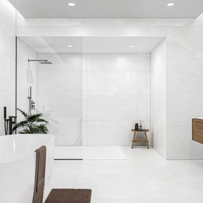 Prescious Grey Onyx Marble Effect Large Matt Porcelain Tile 120x60cm