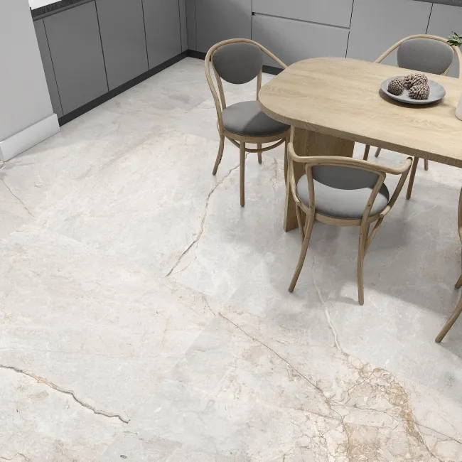 Toscana Perla Stone Effect Large Matt Porcelain Tile 100x100cm