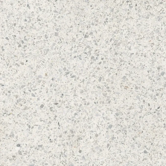 Nadine White Terrazzo Matt Porcelain Tile 60x60cm