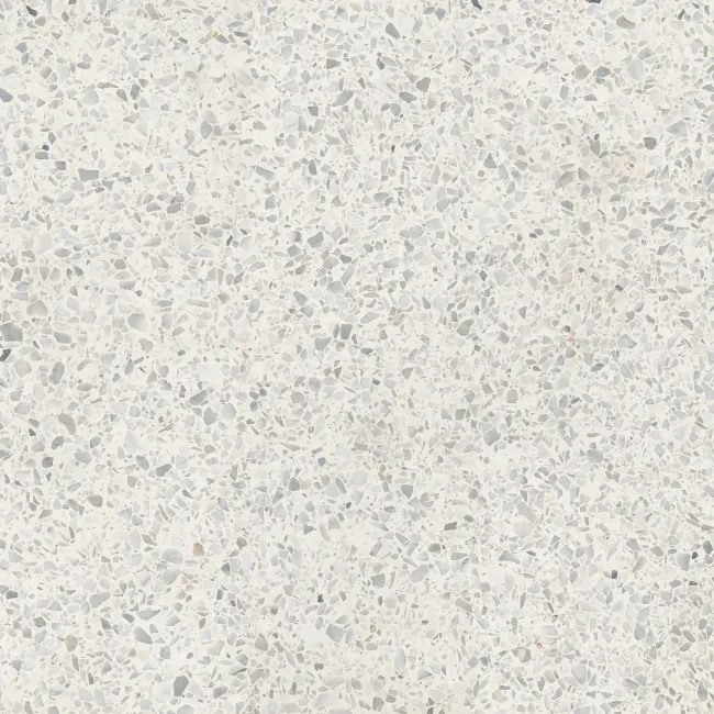 Nadine White Terrazzo Matt Porcelain Tile 60x60cm