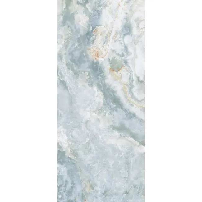 Onice Azzurro Onyx Marble Effect Italian Large Honed Porcelain Slab 278x120cm
