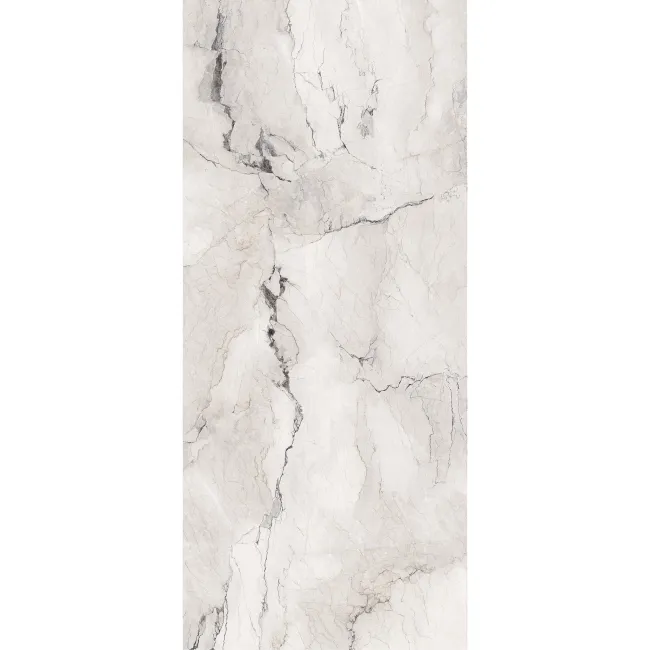 Camouflage White Marble Effect Italian Large Honed Porcelain Slab 278x120cm