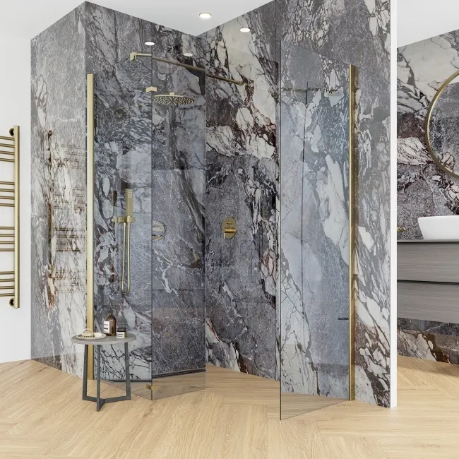 Unico Grey Marble Effect Polished Italian Large Porcelain Slab 278x120cm