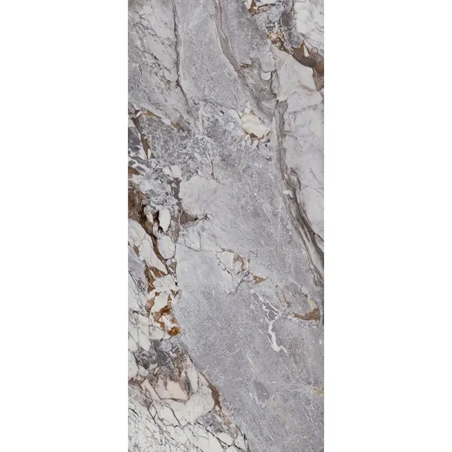 Unico Grey Marble Effect Polished Italian Large Porcelain Slab 278x120cm