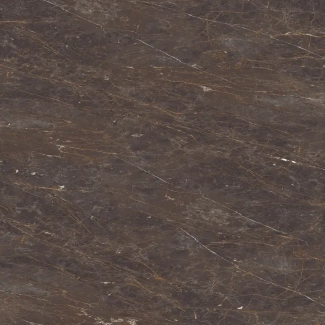 Golden Black Marble Effect Polished Italian Large Porcelain Slab 278x120cm