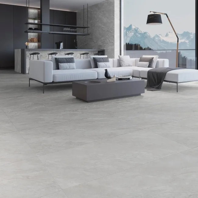 Strond Cloud White Marble Effect Large Matt Porcelain Tile 120x60cm