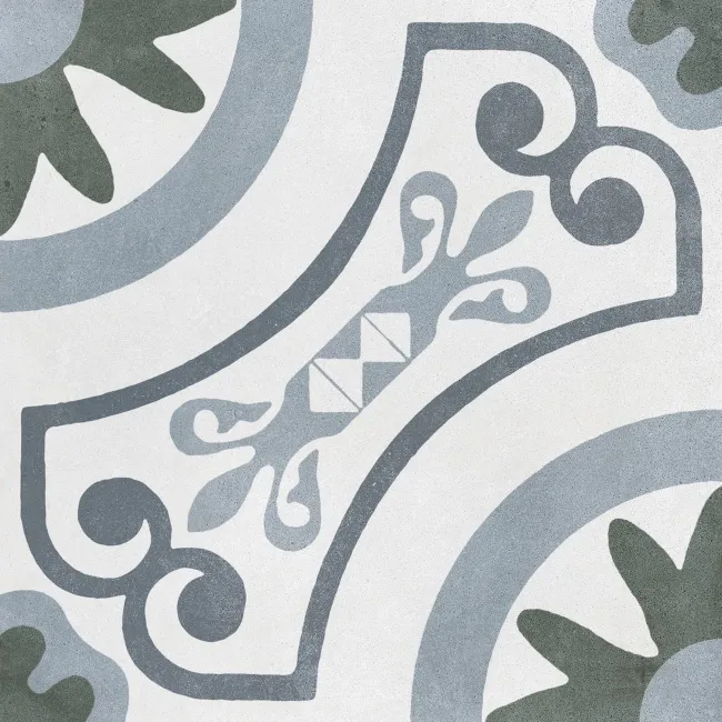 Havana Garden Patterned Matt Porcelain Tile 22.3x22.3cm