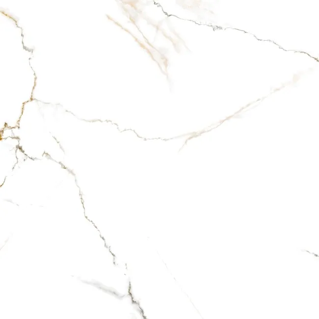 Lance Gold Marble Effect Large Polished Porcelain Tile 120x120cm