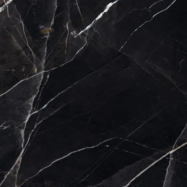 Sublime Black Marble Effect Matt Porcelain Tiles 100x100cm