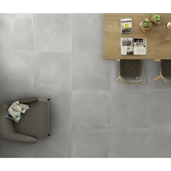 City Grey Concrete Effect Anti Slip Large Porcelain Tile 60.5x60.5cm
