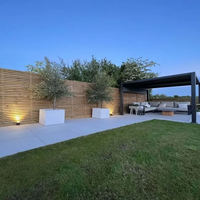 Bellevue White Stone Effect Matt Porcelain Outdoor Paving Tile 59.2x59.2cm