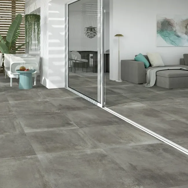 City Dark Grey Concrete Effect Anti Slip Porcelain Tile 60.5x60.5cm