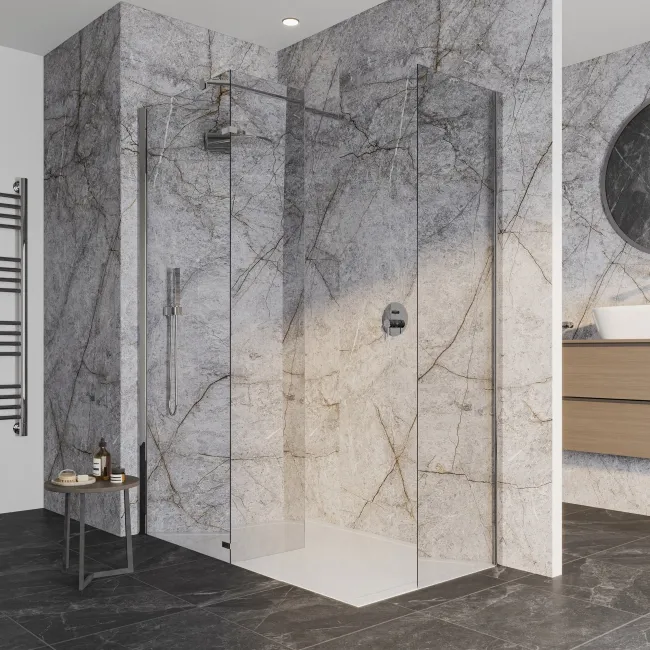 TrueTouch Roma Grey Marble Effect Composite Wall Panels