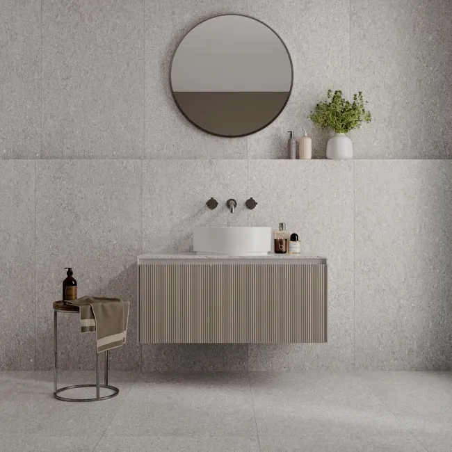 Everest Grey Marble Effect Matt Porcelain Tile 120x60cm