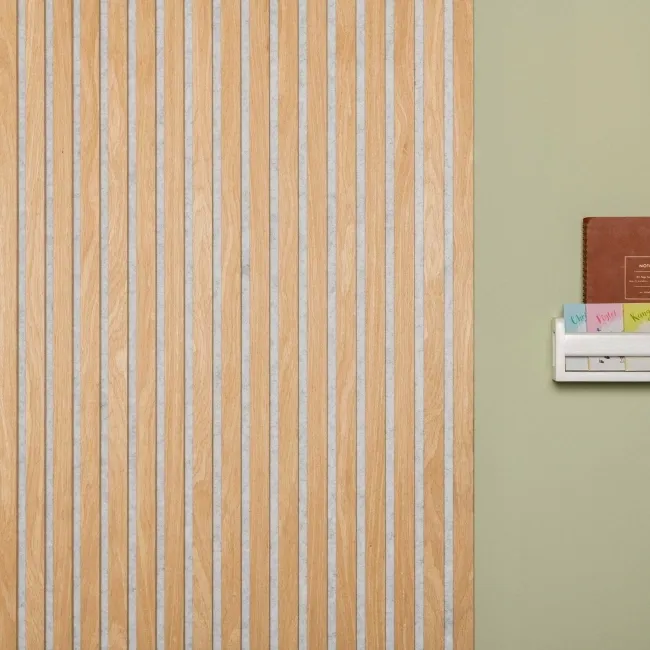 Trepanel® Oak on Grey Felt Acoustic Wood Wall Panels