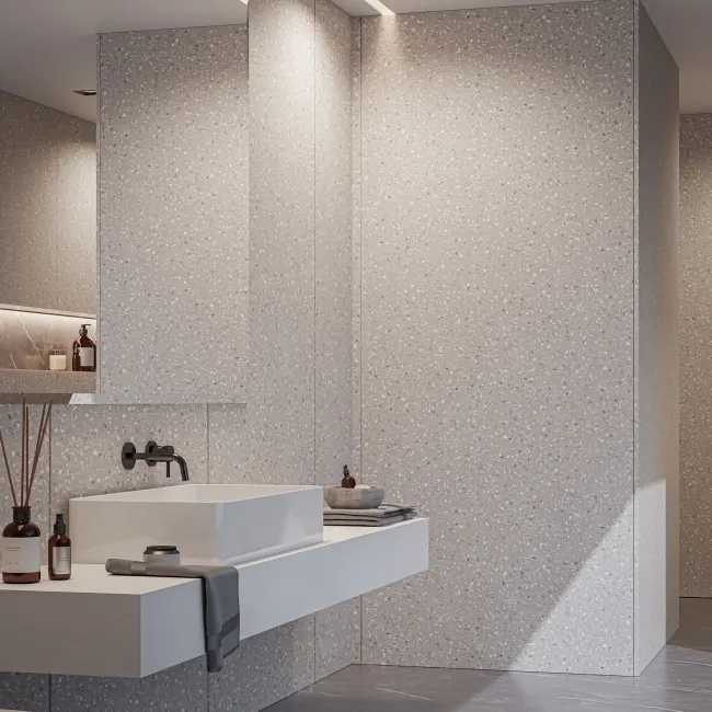 TrueTouch Grey Terrazzo Effect Composite Wall Panels