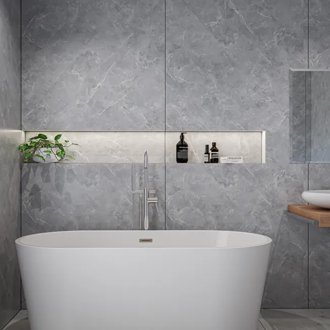 TrueTouch Cyprus Grey Marble Effect Composite Wall Panels