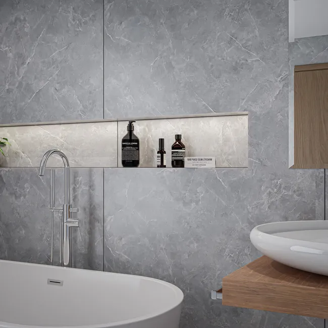 TrueTouch Cyprus Grey Marble Effect Composite Wall Panels