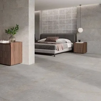 Feroe Dark Grey Concrete Effect Large Matt Porcelain Tile 120x59.5cm
