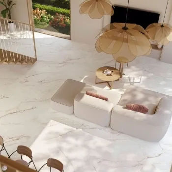 Dahia Gold Marble Effect Large Matt Porcelain Slab 275x100cm