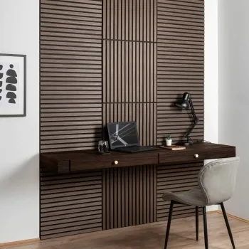 Trepanel® Walnut Brown Square Acoustic Wood Wall Panels