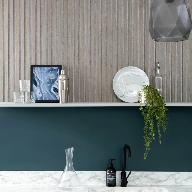 Trepanel® Ash on Grey Felt Acoustic Wood Wall Panels