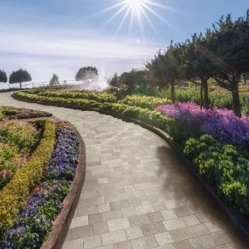 Trail White Mixed Stone Effect Italian Small Porcelain Outdoor Paving Tile 30x20cm