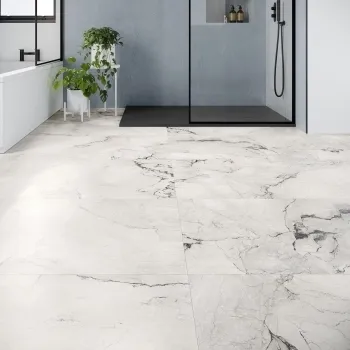 Camouflage White Marble Effect Italian Large Honed Porcelain Tile 120x60cm