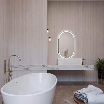 TrueTouch Grey Travertine Effect Composite Wall Panels