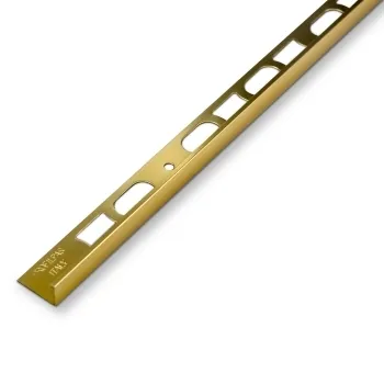 8mm Polished Gold Aluminium L shape Profile Trim