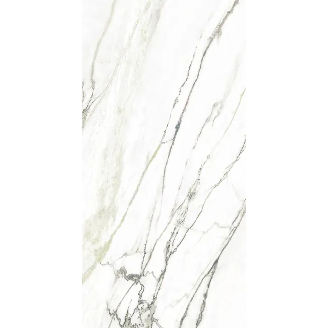 Macha Green Marble Effect Large Polished Porcelain Tile 120x60cm
