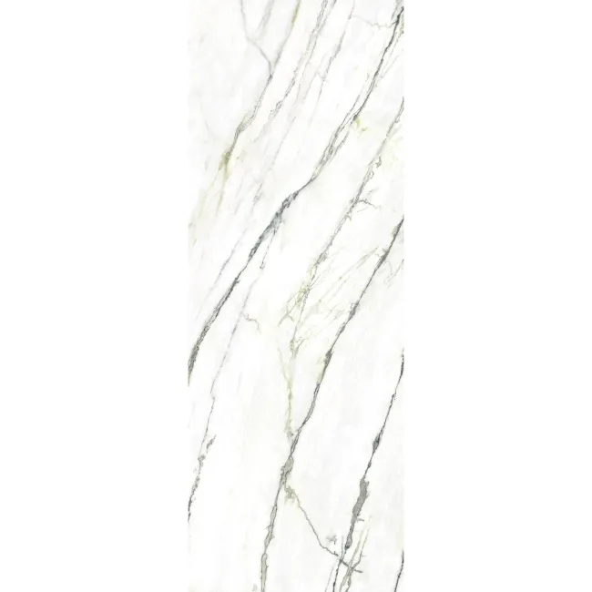 Macha Green Marble Effect Large Polished Porcelain Slab 275x100cm