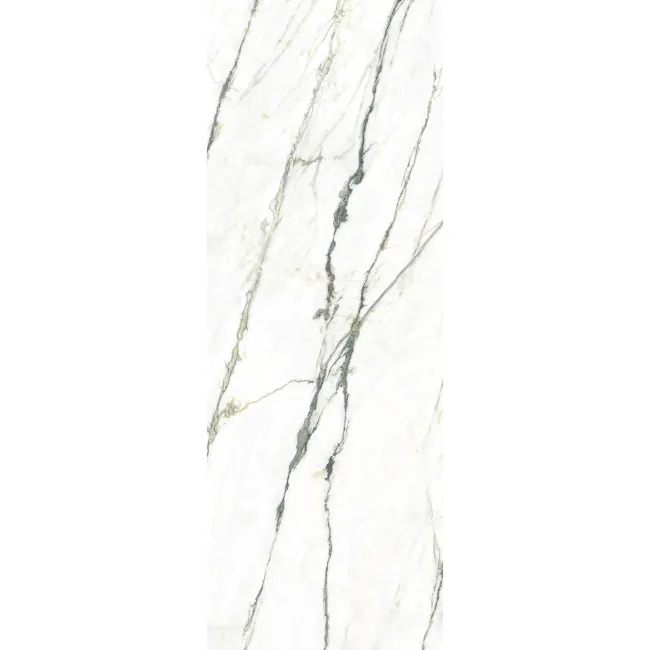 Macha Green Marble Effect Large Polished Porcelain Slab 275x100cm