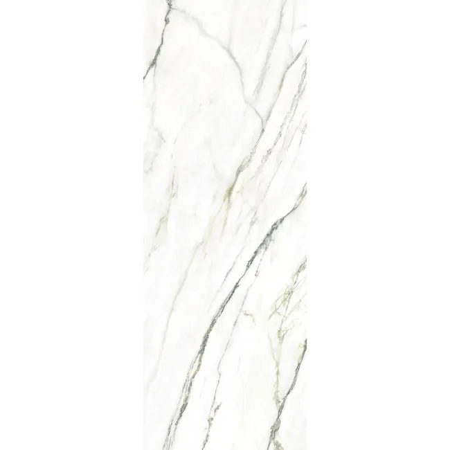 Macha Green Marble Effect Large Polished Porcelain Slab 275x100cm