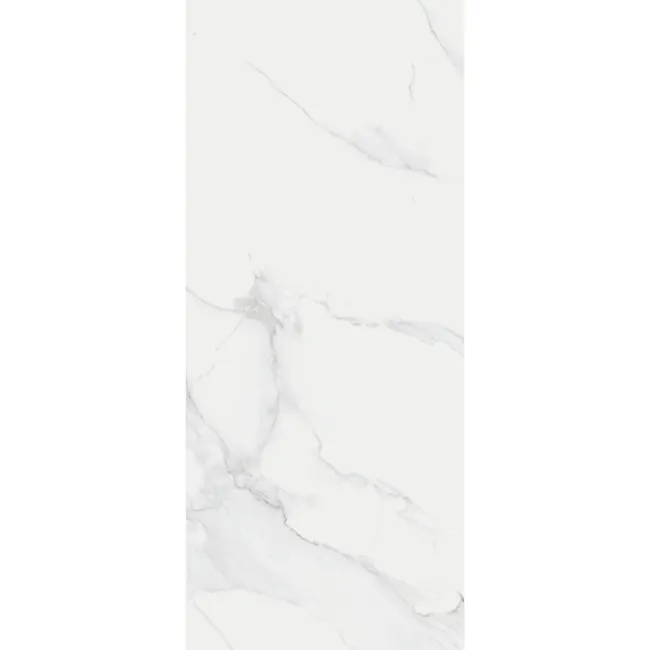 Lumiere White Marble Effect Large Polished Porcelain Slab 280x120cm