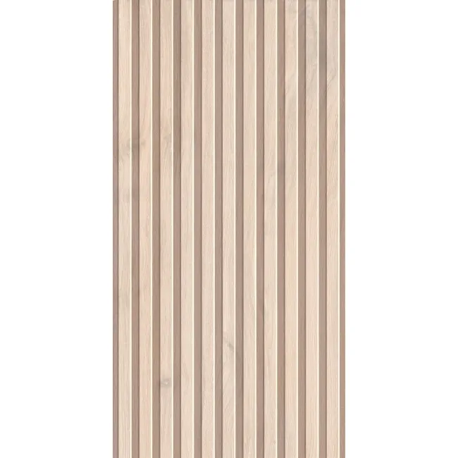 Dakaris Light Oak Slatted Wood Effect Large Matt Porcelain Tile 120x60cm