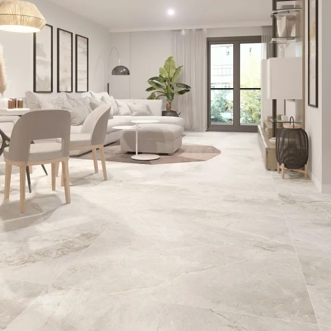 Toscana Perla Stone Effect Large Matt Porcelain Tile 120x60cm