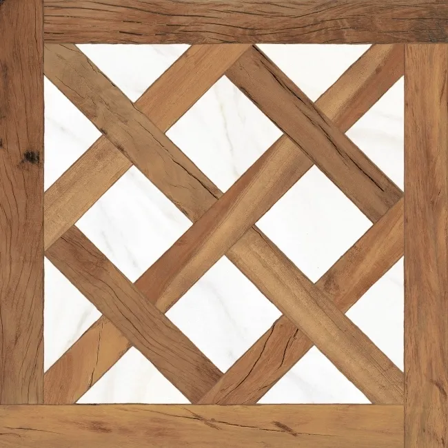 Forest Mix Woven Wood Effect Matt Ceramic Tile 45x45cm