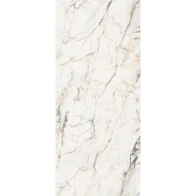 Paonazzetto White Marble Effect Polished Italian Large Porcelain Slab 278x120cm