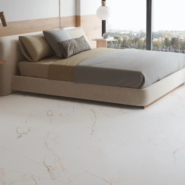 Dahlia Gold Marble Large Matt Porcelain Tile 100x100cm